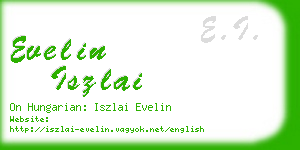 evelin iszlai business card